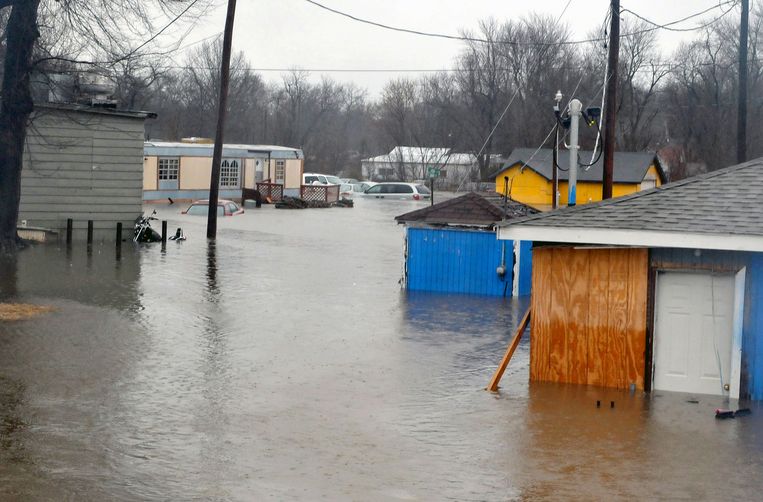 Overstroming in Kendricktown, Missouri. Beeld ap