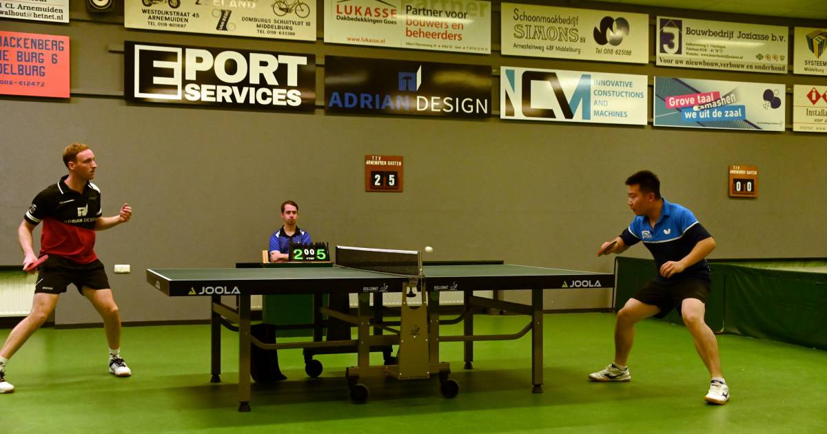 Twee punten voor tafeltennissers Arnemuiden tegen kampioen Scylla