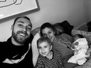 Christian Eriksen, avec sa compagne Sabrina et leurs deux enfants. Image d’archives.