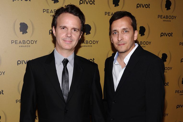 Brent Renaud (rechts) met zijn broer Craig in 2015.  Beeld Charles Sykes/Invision/AP