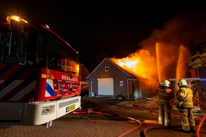 De brand in Berghem.