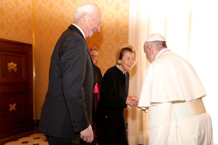 Marie de Liechtenstein au Vatican en 2017.
