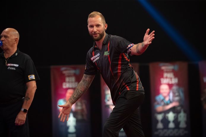 Danny Noppert na zijn zege op Gerwyn Price.