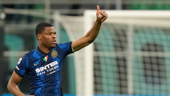 Denzel Dumfries redt puntje voor Inter, koploper AC Milan vergroot voorsprong