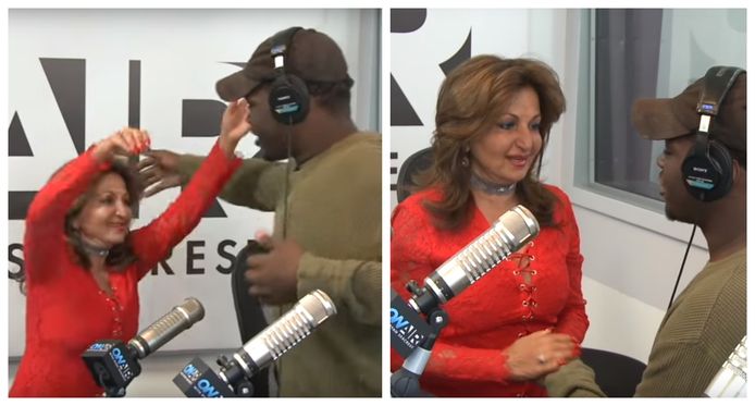 Azita Milanian redde het leven van Mathew Whitaker. Ze werden in de radiostudio twintig jaar later met elkaar herenigd.