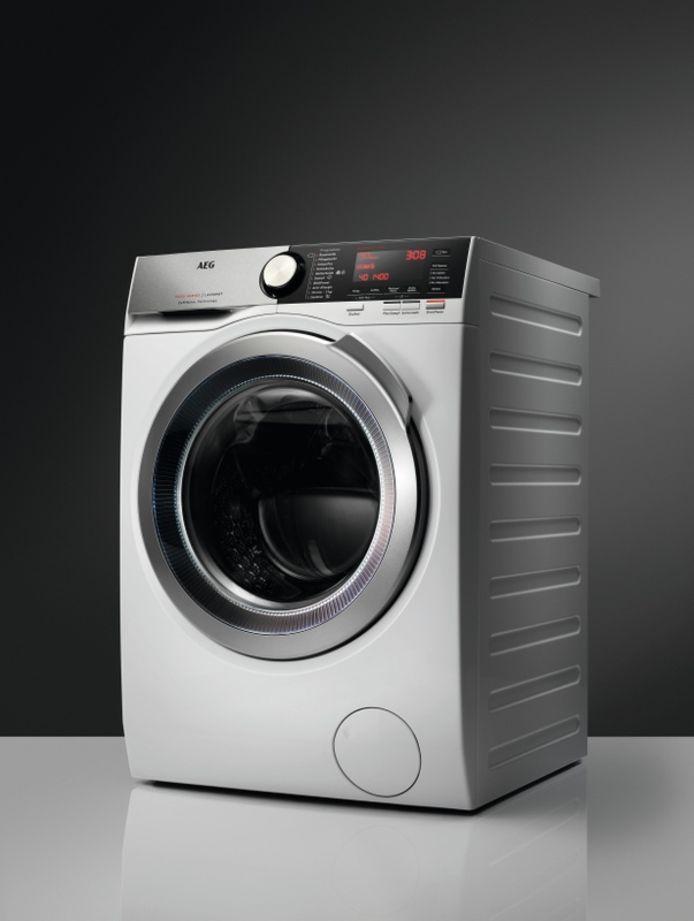 Grote gezinnen hebben wat aan het extra laadvermogen van deze AEG-wasmachine.