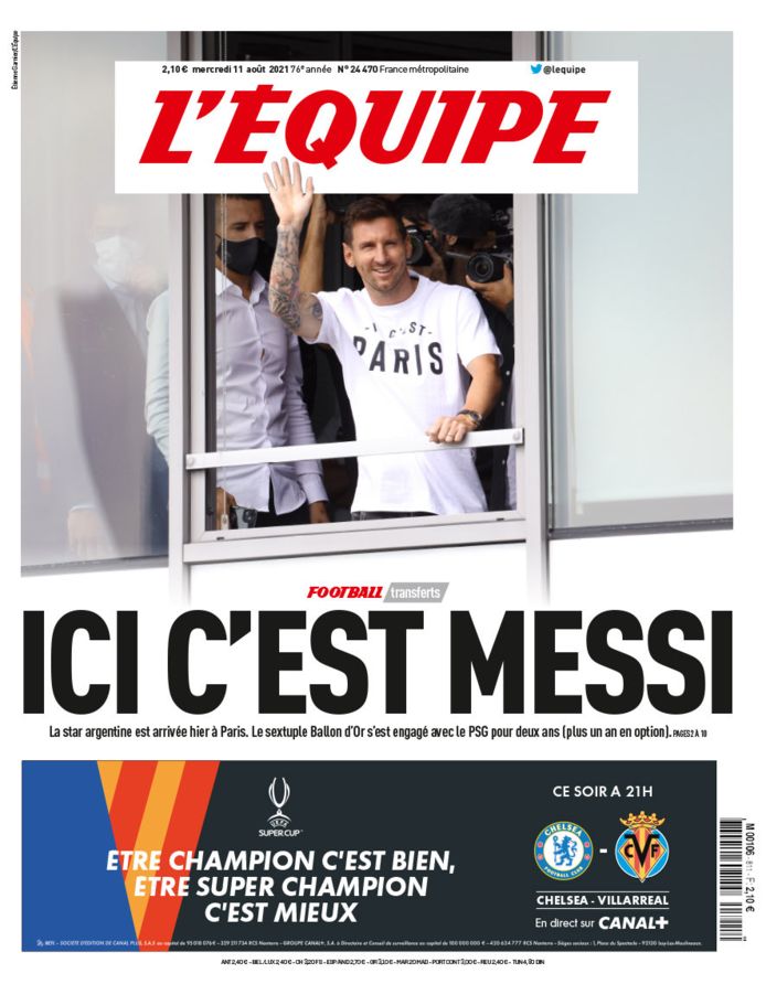 Voorpagina L'Équipe