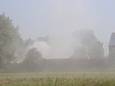De brand ging gepaard met heel wat rookontwikkeling.