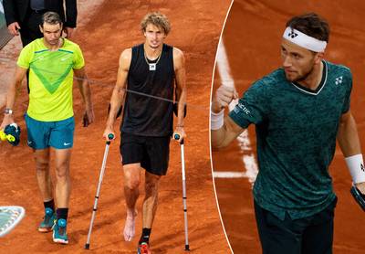 Vrees voor “heel ernstige” enkelblessure bij Zverev - Nadal en Ruud spelen finale Roland Garros