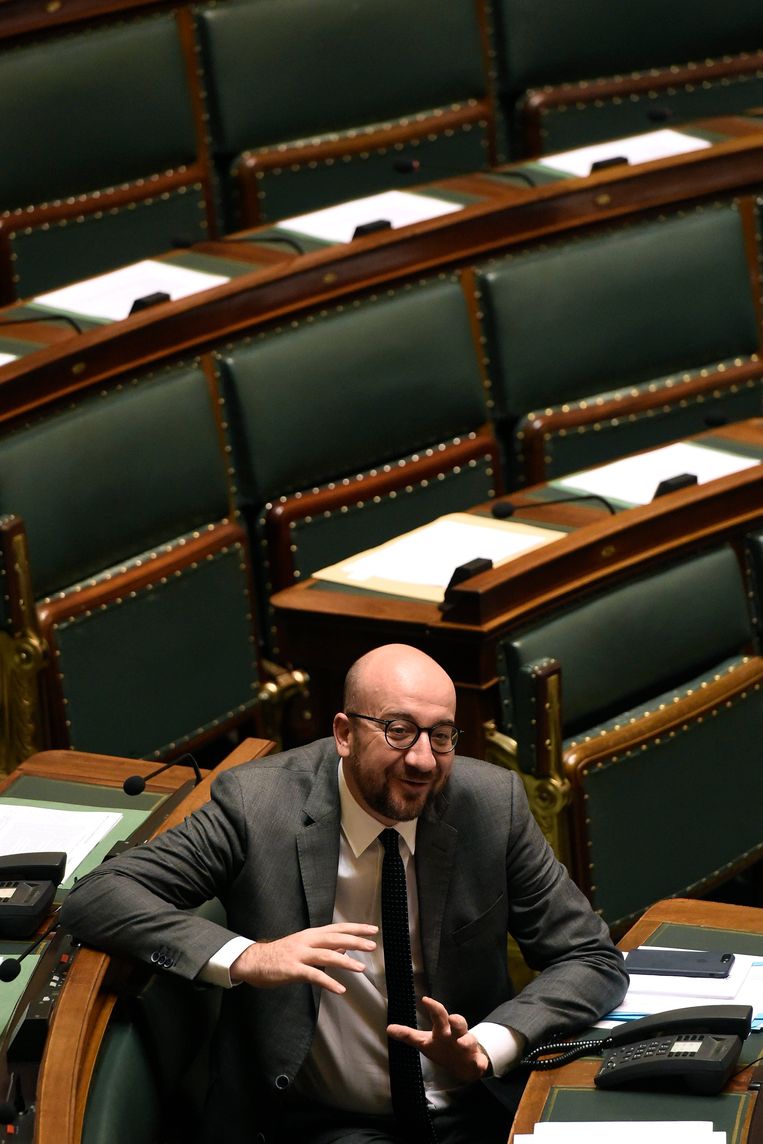 Premier Charles Michel in de Kamer. Beeld Photo News