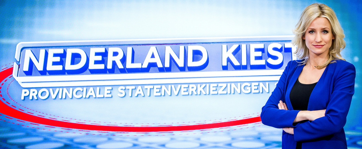 Dionne Stax tijdens de Provinciale Statenverkiezingen Beeld anp