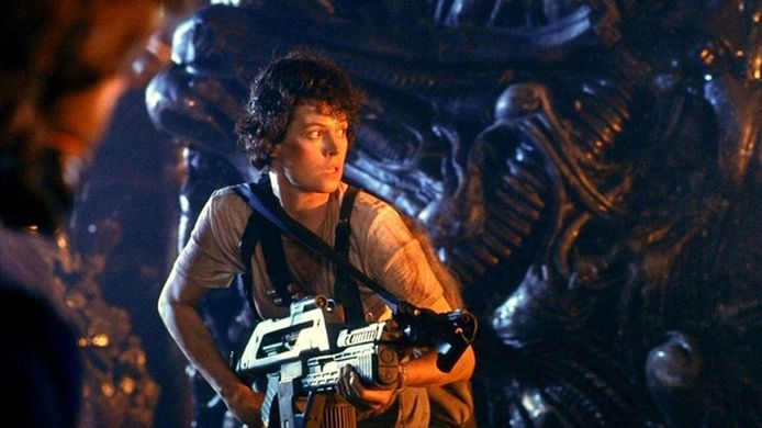 Sigourney Weaver als Ellen Ripley in ‘Alien'. Zij was de inspiratie voor de dummy aan boord van de testvlucht van de Crew Falcon.