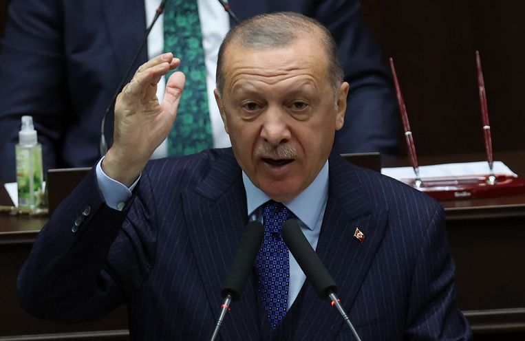 De Turkse president Recep Tayyip Erdogan. Beeld AFP