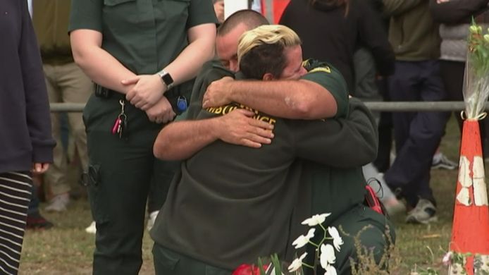 Hulpverleners na de aanslagen in Christchurch
