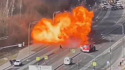 L’explosion d'une bouteille de gaz sème le chaos sur une autoroute de Moscou