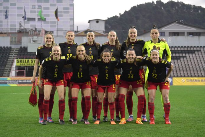 De Red Flames voor de WK-kwalificatiewedstrijd tegen Albanië begin april.