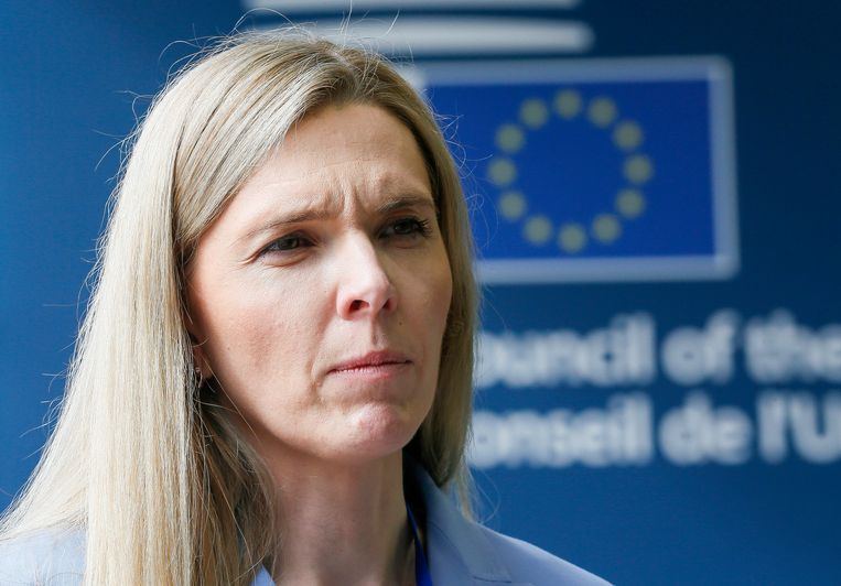 Agne Bilotaite, Litouws minister van Binnenlandse Zaken. Beeld EPA