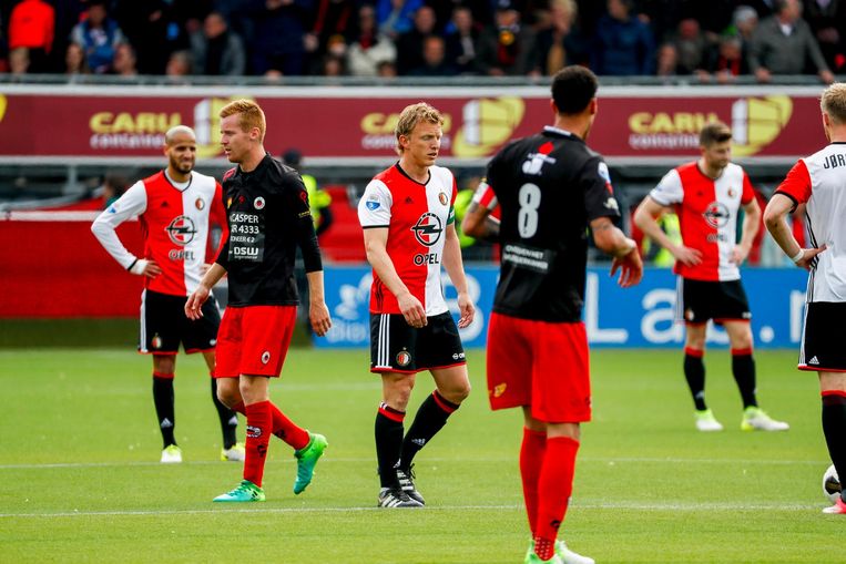Dirk Kuyt na het verlies van Feyenoord tegen Excelsior. Beeld anp