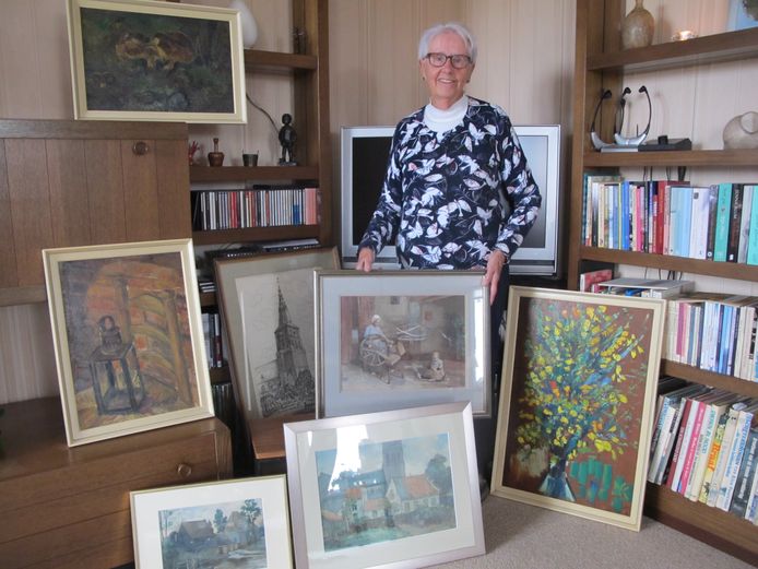 Mevrouw Naessens schenkt zeven schilderijen aan het Museum Boxtel.