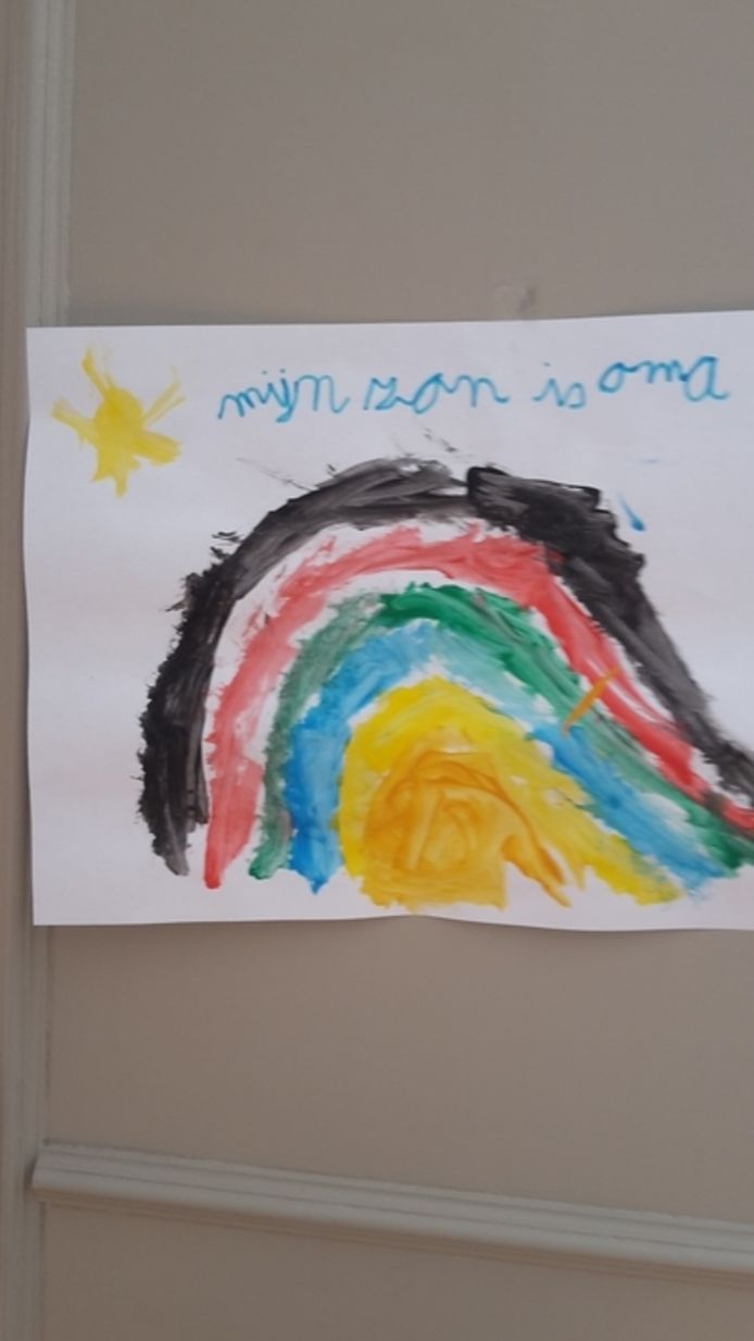 'Deze tekening heeft onze 6 jarige kleindochter Puk gemaakt'