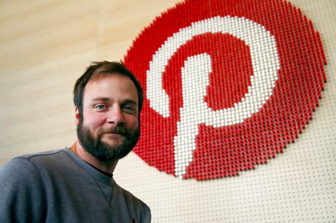 Medeoprichter Evan Sharp in het hoofdkwartier van Pinterest in San Francisco