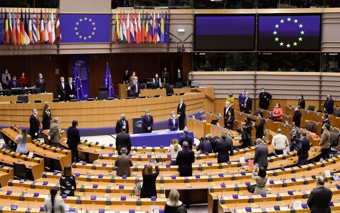 Het Europees Parlement in Brussel.