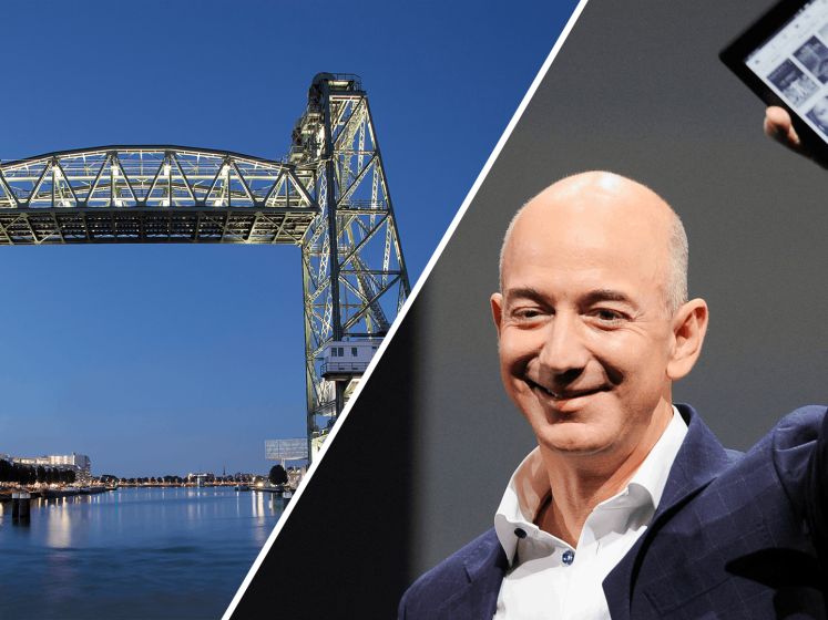 Markante hefbrug moet uit elkaar voor de boot van Bezos