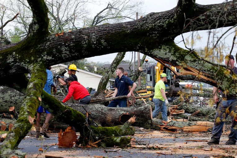 Damage in Arkansas.  Image by AP