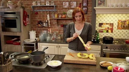 95. Gekarameliseerde pudding met banaan en speculaas