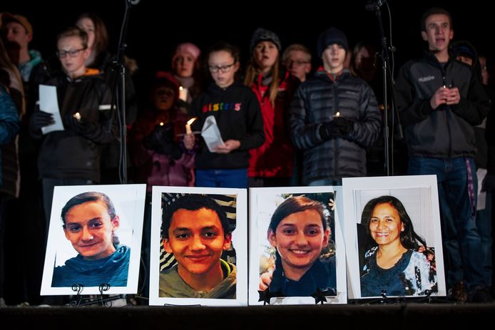 Foto's van de slachtoffers in Utah: Consuelo Alejandra Haynie (52) en haar drie kinderen, Maylan (12), Mathew (14) en Alexis (15).
