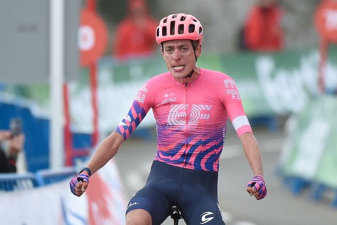 Carthy won vorig jaar een rit in de Vuelta op de Angliru.