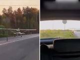 Vliegtuigje scheert langs auto bij noodlanding in Letland
