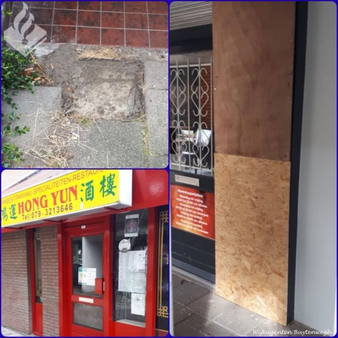 De inbraakpoging bij Chinees restaurant Hong-Yun en pizzeria Il Mondo in Zoetermeer zorgt voor schade aan de winkels.