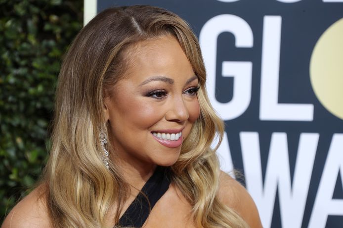 Mariah Carey op de Golden Globes 2018.