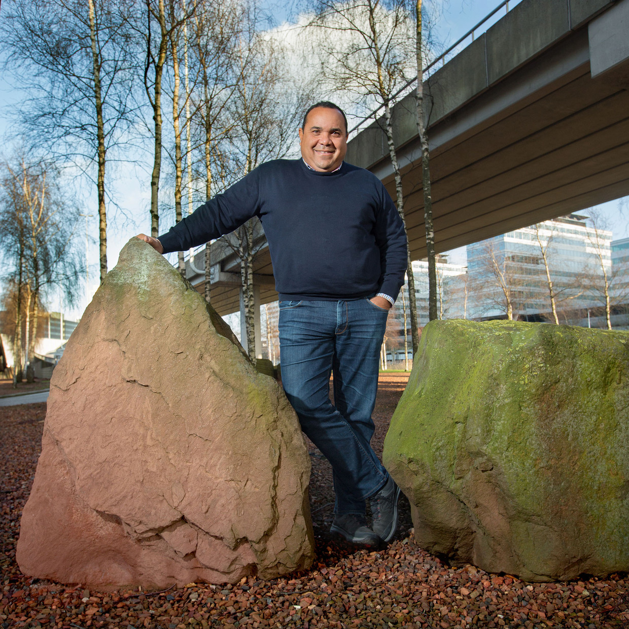 Edison Rijna: ‘Die geiten? Die moeten we slachten. De ezels ook, daar kun je heerlijke worst van maken.’ Beeld Maartje Geels