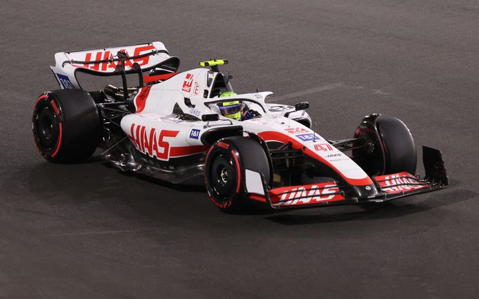 Mick Schumacher in zijn Haas.