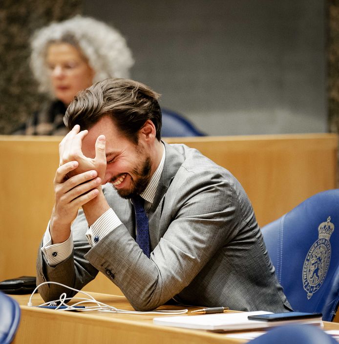 Thierry Baudet tijdens het vragenuurtje, dinsdag.