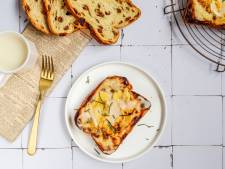 Wat Eten We Vandaag: Croque monsieur van krentenbrood met camembert en appel
