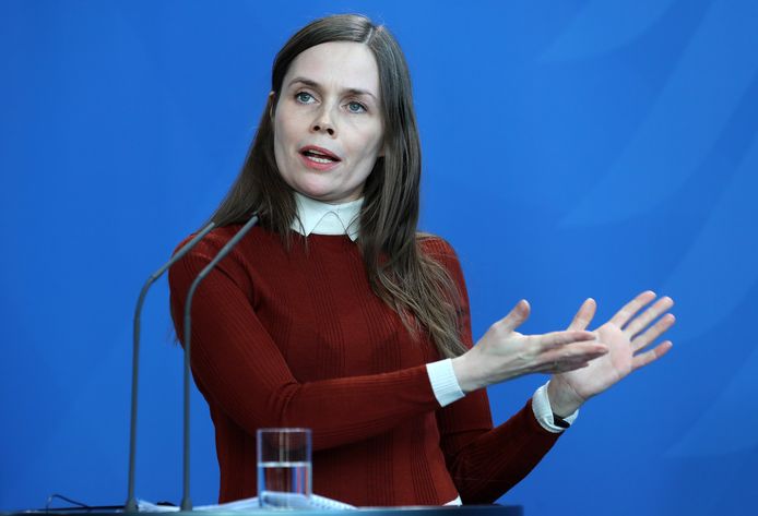 De IJslandse premier Katrin Jakobsdottir.
