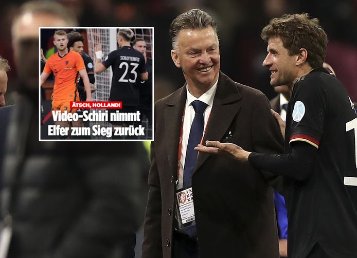 Thomas Müller en Louis van Gaal.