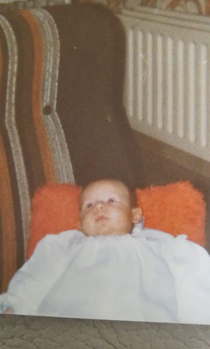 Michaël toen hij 1 week oud was, in 1978.