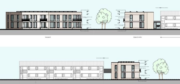 De sociale huurwoningen Budel.