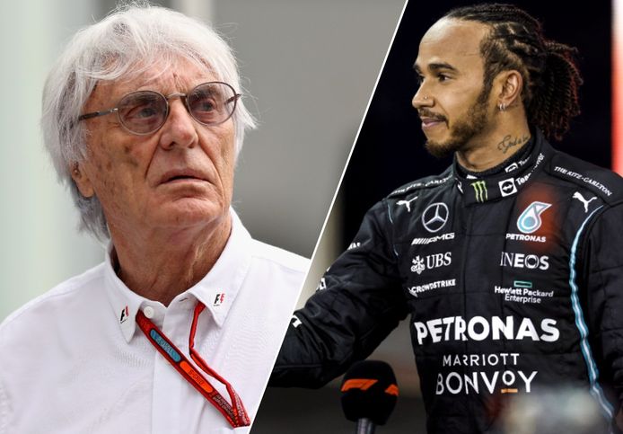 Bernie Ecclestone en Lewis Hamilton.