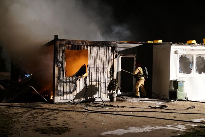 Brand bij FietsCrossVereniging Veldhoven.