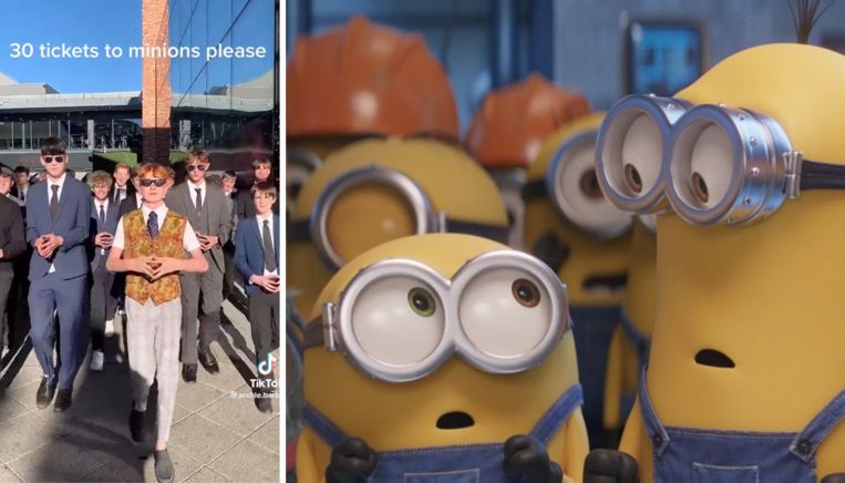 I giovani vanno in massa al nuovo film dei Minions in giacca e cravatta, ma non sono i benvenuti in tutti i cinema