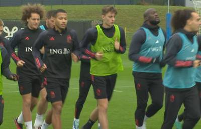 Jorne Spileers, invité surprise à l'entraînement des Diables