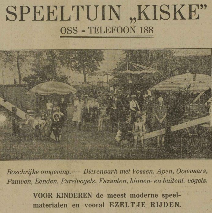 Wie in de jaren dertig in Oss ooievaars wilde zien, moest naar het dierenparkje van Speeltuin ‘Kiske’ aan de Heescheweg.