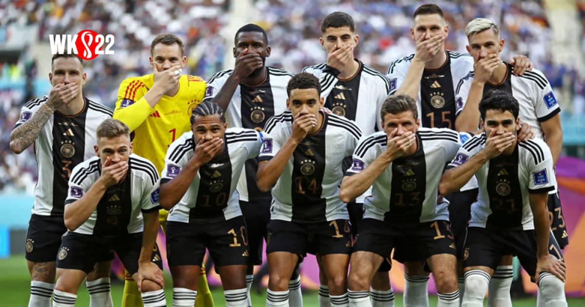 Sinds Beïnvloeden Gewond raken Duitsers pakken uit met opvallend 'stil' protest voor match tegen Japan:  “Armband of niet, we blijven bij ons standpunt” | WK voetbal | hln.be