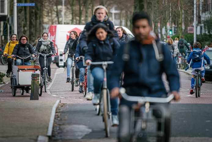 Fietsers in Utrecht.