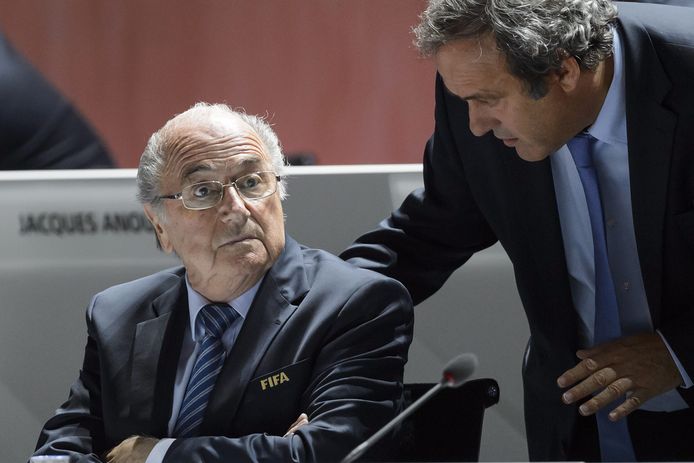 Blatter (l) en Platini.